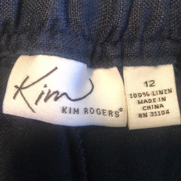 Kim Rogers 100% Linen pants size 12 - Picture 4 of 4